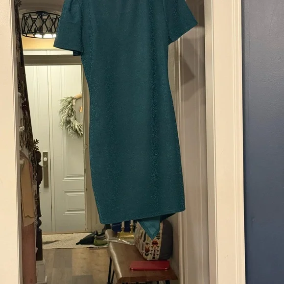 APRICOT Teal Asymmetrical Dress - Picture 2 of 8